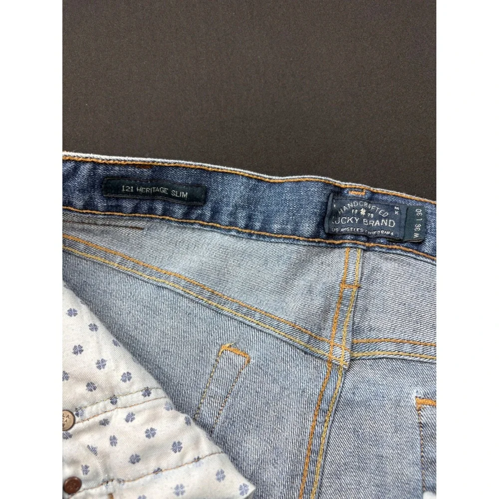 Lucky‎ Brand 121 Heritage Slim Mens Jeans W36 L30 Blue Wash Denim Eastvale